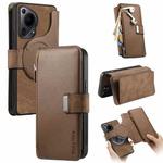 For Huawei Pura 70 Ultra CaseNeo MagSafe RFID Anti-theft Zipper Wallet Retro Leather Phone Case(Brown)