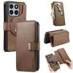 For Honor X8b CaseNeo MagSafe RFID Anti-theft Zipper Wallet Retro Leather Phone Case(Brown)