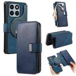 For Honor X8b CaseNeo MagSafe RFID Anti-theft Zipper Wallet Retro Leather Phone Case(Blue)