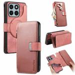 For Honor X8b CaseNeo MagSafe RFID Anti-theft Zipper Wallet Retro Leather Phone Case(Pink)