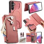 For Samsung Galaxy A14 5G CaseNeo MagSafe RFID Anti-theft Zipper Wallet Retro Leather Phone Case(Pink)