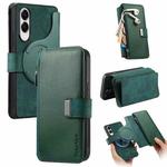 For Samsung Galaxy S25 Edge 5G CaseNeo MagSafe RFID Anti-theft Zipper Wallet Retro Leather Phone Case(Green)