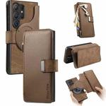 For Samsung Galaxy S25 Ultra 5G CaseNeo MagSafe RFID Anti-theft Zipper Wallet Retro Leather Phone Case(Brown)