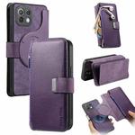 For Xiaomi Mi 11 Lite CaseNeo MagSafe RFID Anti-theft Zipper Wallet Retro Leather Phone Case(Purple)