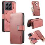 For Xiaomi 14T CaseNeo MagSafe RFID Anti-theft Zipper Wallet Retro Leather Phone Case(Pink)