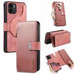For Redmi A1 CaseNeo MagSafe RFID Anti-theft Zipper Wallet Retro Leather Phone Case(Pink)
