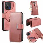For Redmi 12C CaseNeo MagSafe RFID Anti-theft Zipper Wallet Retro Leather Phone Case(Pink)