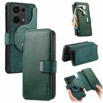 For Redmi Note 13 Pro 4G CaseNeo MagSafe RFID Anti-theft Zipper Wallet Retro Leather Phone Case(Green)