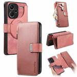 For Redmi Note 13 Pro+ CaseNeo MagSafe RFID Anti-theft Zipper Wallet Retro Leather Phone Case(Pink)