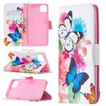 For OPPO Realme C11 Colored Drawing Pattern Horizontal Flip Leather Case with Holder & Card Slots & Wallet(Butterflies)