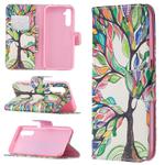 For OPPO Realme 6 Colored Drawing Pattern Horizontal Flip Leather Case with Holder & Card Slots & Wallet(Tree of Life)