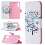 For OPPO Realme 6 Colored Drawing Pattern Horizontal Flip Leather Case with Holder & Card Slots & Wallet(Tree)