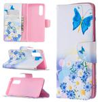 For OPPO Reno3 Pro Colored Drawing Pattern Horizontal Flip Leather Case with Holder & Card Slots & Wallet(Butterfly Love)