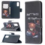 For OPPO Reno4 Pro 5G Colored Drawing Pattern Horizontal Flip Leather Case with Holder & Card Slots & Wallet(Bear)