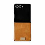 For Samsung Galaxy Z Flip7 5G Crazy Horse Texture PU Phone Case(Orange)