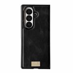 For Samsung Galaxy Z Fold7 5G Crazy Horse Texture PU Phone Case(Black)