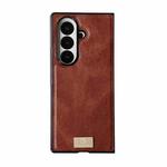 For Samsung Galaxy Z Fold7 5G Crazy Horse Texture PU Phone Case(Red)
