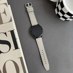 22mm xDfind Flat Head Black Shark Fine Grain Leather Watch Band(Grey)