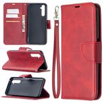For OPPO Realme 6 Pro Retro Lambskin Texture Pure Color Horizontal Flip PU Leather Case, with Holder & Card Slots & Wallet & Lanyard(Red)
