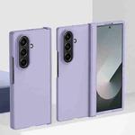 For Samsung Galaxy Z Fold7 5G 3 in 1 Skin Feel PC Phone Case(Sakura Purple)