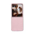 For Motorola Razr 60 Ultra Transparent Frame Jelly PU + PC Phone Case(Pink)