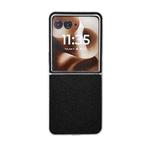 For Motorola Razr 50 Ultra Transparent Frame Jelly PU + PC Phone Case(Black)