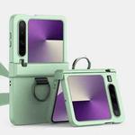 For Huawei Pura X Three Parts PC Skin Feel Shockproof Phone Case with Ring(Mint Green)