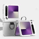 For Huawei Pura X Three Parts PC Skin Feel Shockproof Phone Case with Ring(White)
