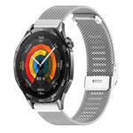22mm xDfind Buckle Metal Mesh Watch Band(Silver)