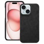 For iPhone 15 Retro Texture MagSafe Phone Case(Black)