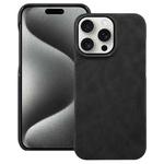 For iPhone 15 Pro Max Retro Texture MagSafe Phone Case(Black)