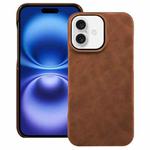 For iPhone 16 Retro Texture MagSafe Phone Case(Brown)