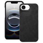 For iPhone 16e Retro Texture MagSafe Phone Case(Black)