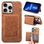 For iPhone 13 Pro Denior D27 Retro Texture RFID MagSafe Photo Frame Card-slot Phone Case(Brown)