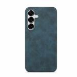 For Samsung Galaxy S25 5G Retro Texture MagSafe Phone Case(Blue)