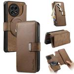 For OnePlus Ace 5 CaseNeo MagSafe RFID Anti-theft Zipper Wallet Retro Leather Phone Case(Brown)