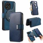 For OnePlus Ace 5 CaseNeo MagSafe RFID Anti-theft Zipper Wallet Retro Leather Phone Case(Blue)