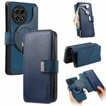 For OnePlus 13 CaseNeo MagSafe RFID Anti-theft Zipper Wallet Retro Leather Phone Case(Blue)