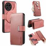 For OnePlus 13 CaseNeo MagSafe RFID Anti-theft Zipper Wallet Retro Leather Phone Case(Pink)
