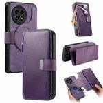 For OnePlus 13 CaseNeo MagSafe RFID Anti-theft Zipper Wallet Retro Leather Phone Case(Purple)