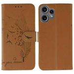 For Nothing CMF Phone 2 Pro Feather Pattern Litchi Texture Leather Phone Case(Brown)