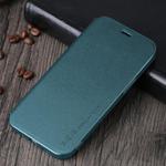 For iPhone 12 Pro Max X-level Fib Color Series Ultra Thin PU + TPU Horizontal Flip Leather Case with Holder(Green)