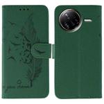 For Xiaomi Poco F7 Ultra / Redmi K80 Pro Feather Pattern Litchi Texture Leather Phone Case(Green)