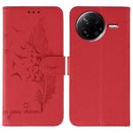 For Xiaomi Poco F7 Pro / Redmi K80 Feather Pattern Litchi Texture Leather Phone Case(Red)