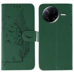 For Xiaomi Poco F7 Pro / Redmi K80 Feather Pattern Litchi Texture Leather Phone Case(Green)