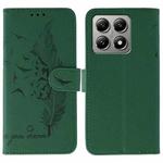 For Xiaomi 14T Feather Pattern Litchi Texture Leather Phone Case(Green)