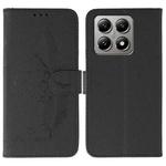 For Xiaomi 14T Feather Pattern Litchi Texture Leather Phone Case(Black)