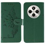 For Xiaomi Poco C75 4G Feather Pattern Litchi Texture Leather Phone Case(Green)