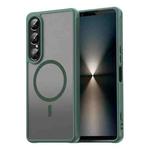 For Sony Xperia 1 VII Fan Dun Series TPU Hybrid PC Frosted Magsafe Phone Case(Green)