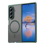 For Samsung Galaxy Z Fold7 5G Fan Dun Series TPU Hybrid PC Frosted Magsafe Phone Case(Green)